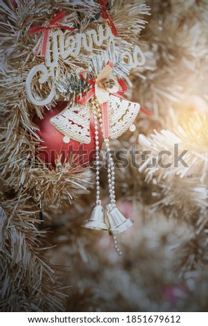 Christmas ornaments.2021 Merry Christmas and New Year holidays background.