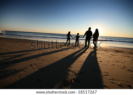 Family day at the beach