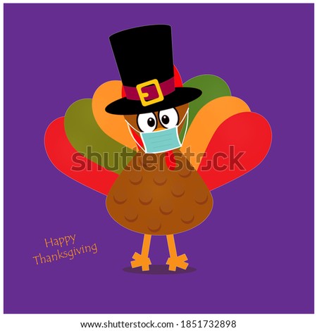 Thanksgiving Turkey - Thanksgiving turkey wearing a surgical mask