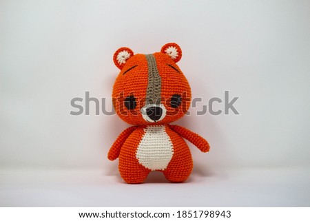 amigurumi toy rabbit from cotton yarn