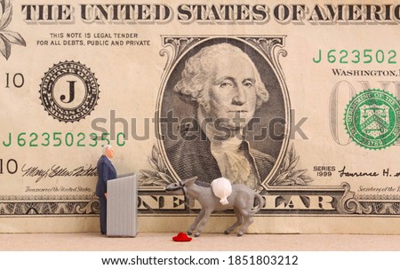 President joe biden figurine at the podium Royalty-Free Stock Photo #1851803212