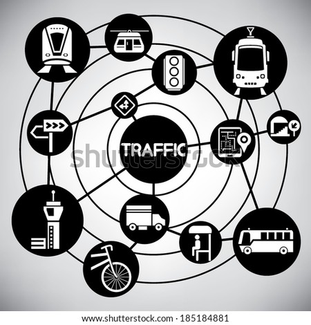 traffic and transportation network, info graphic