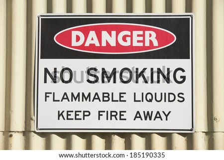 No open fire, no smoking safety sign, indicating danger and health risk.