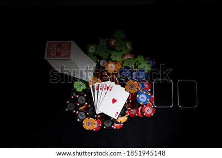 Poker table at the casino