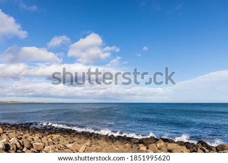 Landscape picture of the coast at Craster, Northumberland, UK