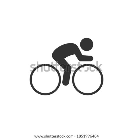 Bicycle Icon Isolated on Black and White Vector Graphic