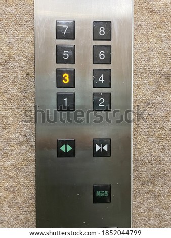 Elevator buttons. Translation: open extension.