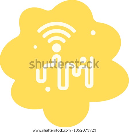 Flat style wifi icon for website mobile app presentation purposes