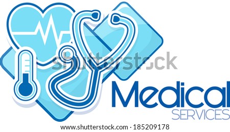 medical services design isolated on white background