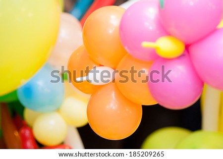 Colorful balloons for anniversary party