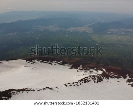 Kawaguchiko landscape from mount Fuji peak