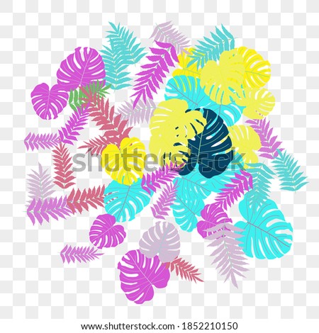 Trendy vector tropical pattern, great design for any purposes. Beautiful spring garden. Tropical backdrop. Summer green garden. Summer tropical leaf. Holiday decoration.