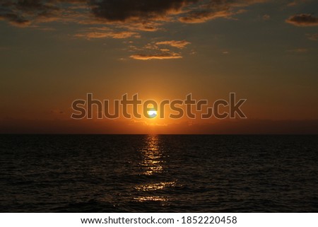 Sunset in Sochi at Black Sea
