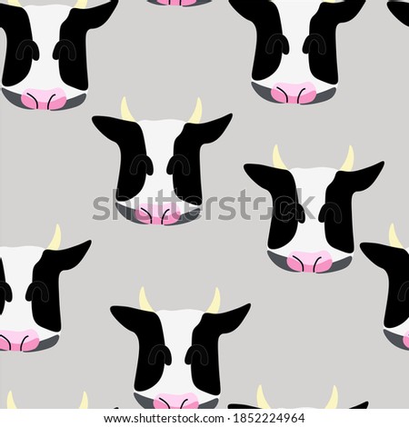 Background of the cow. Vector illustration