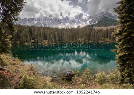 This lake in the Dolomites is called Karersee