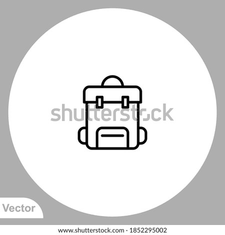 Backpack icon sign vector,Symbol, logo illustration for web and mobile