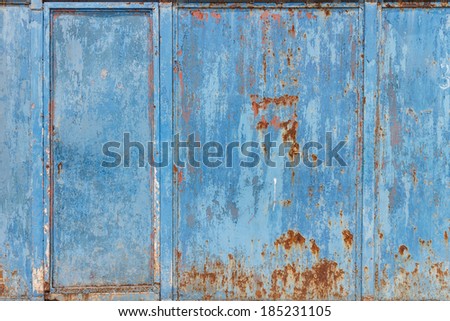 weathered door in the industrial zone