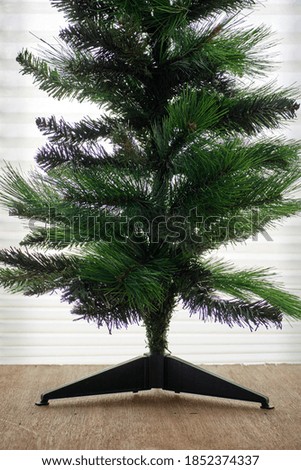 A studio photo of a christmas tree