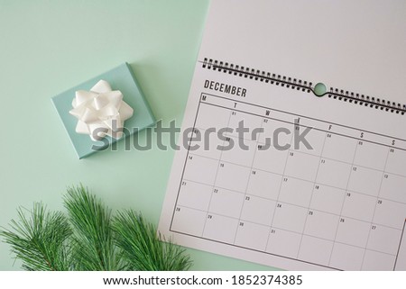 A studio photo of a christmas calendar