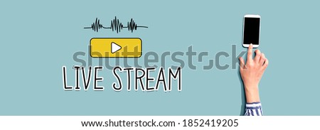 Live stream with person using a smartphone