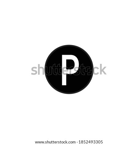 sign parking icon, vector illustration on white background
