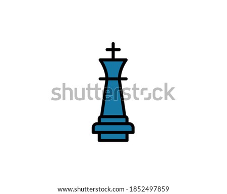 Chess line icon. Vector symbol in trendy flat style on white background. Chess sing for design.