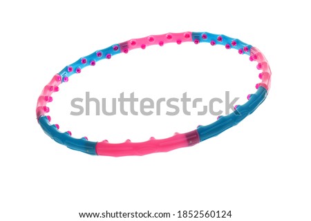 Hula hoop isolated on white. Sport equipment Royalty-Free Stock Photo #1852560124