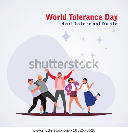 world tolerance day, vector illustration translate 
hari toleransi dunia, ilustrasi vector ok