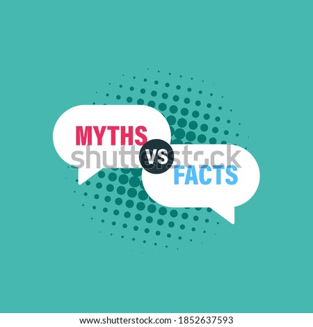 Myths vs Facts speech bubble concept design. Clipart image. Royalty-Free Stock Photo #1852637593