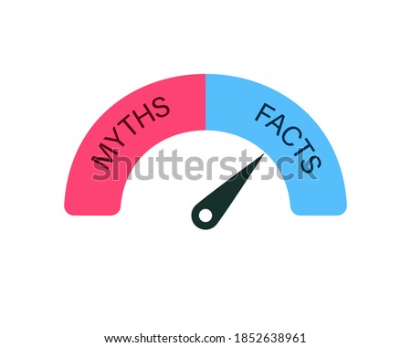 Facts vs Myths concept. Clipart image. Royalty-Free Stock Photo #1852638961