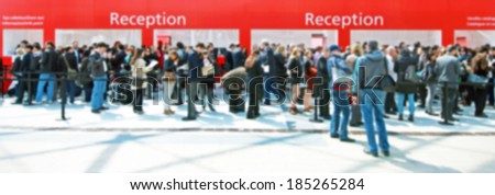 Reception, intentionally blurred background