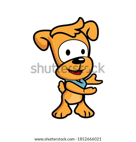 Cute funny dog logo mascot
