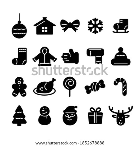 Christmas icon set christmas holiday, vector