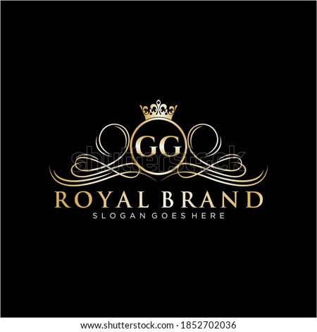 GG Letter Initial Luxurious Brand Logo Template.