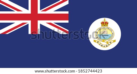 Former Antiguan and Barbudan Historic Vector Colonial Flag of Antigua and Barbuda between 1956 and 1962