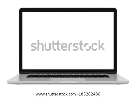 modern glossy laptop. isolated on white background