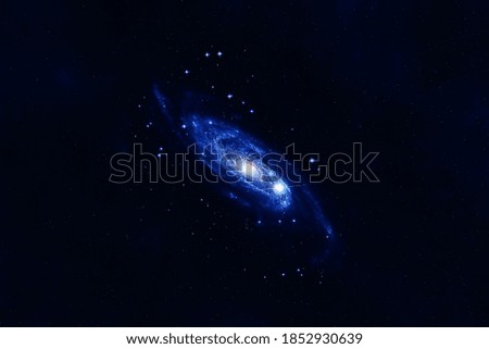 Blue galaxy in deep space. Elements of this image furnished by NASA