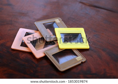 Retro slides in plastic frames 