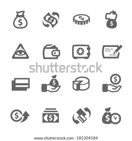Simple set of money related vector icons for your design