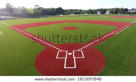Drone Aerials of new Baseball Field Royalty-Free Stock Photo #1853093848