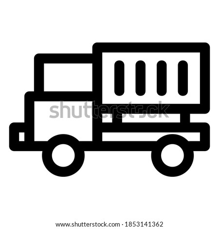 dump truck icon or logo isolated sign symbol vector illustration - high quality black style vector icons

