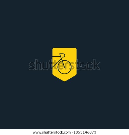Bicycle simple badge logo icon sign illustration