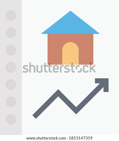 house vector flat colour icon 