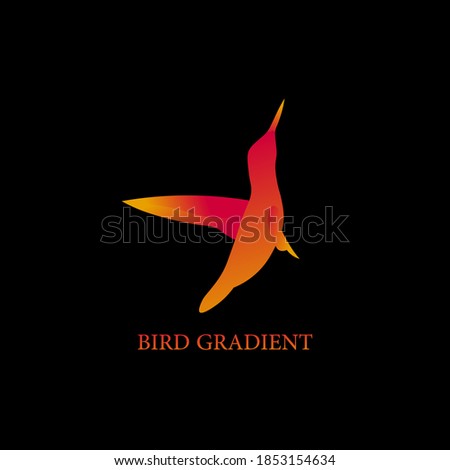 bird logo with beautiful color gradations