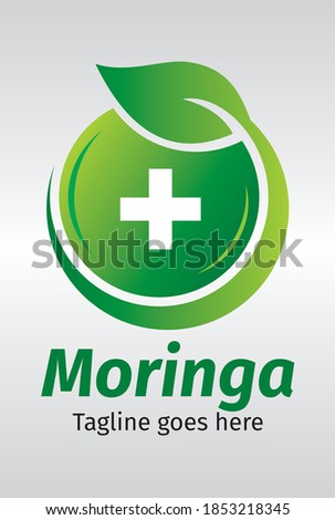Moringa Oleifera Logo Design Vector illustration