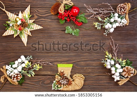 christmas background with christmas decorations 2021