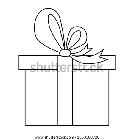 Simple illustration of Christmas gift box for Christmas holiday