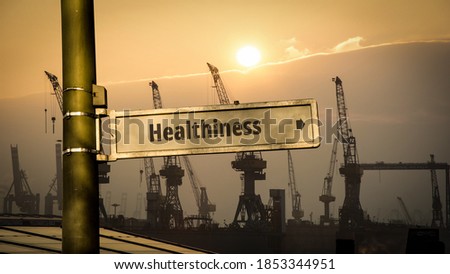 Street Sign the Direction Way to Healthiness