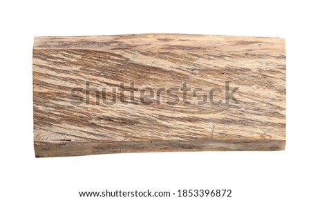 Wooden signboard. Wood texture. Natural board isolated on white background. Empty wooden material. Set of sign plank. Patterned organic board. Eco shape and texture. 