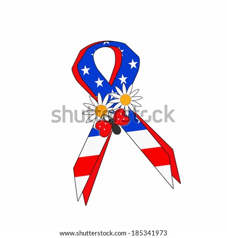 Red, White and Blue Ribbon